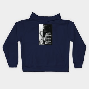 Helen Keller portrait and quote: The only thing worse than being blind... Kids Hoodie